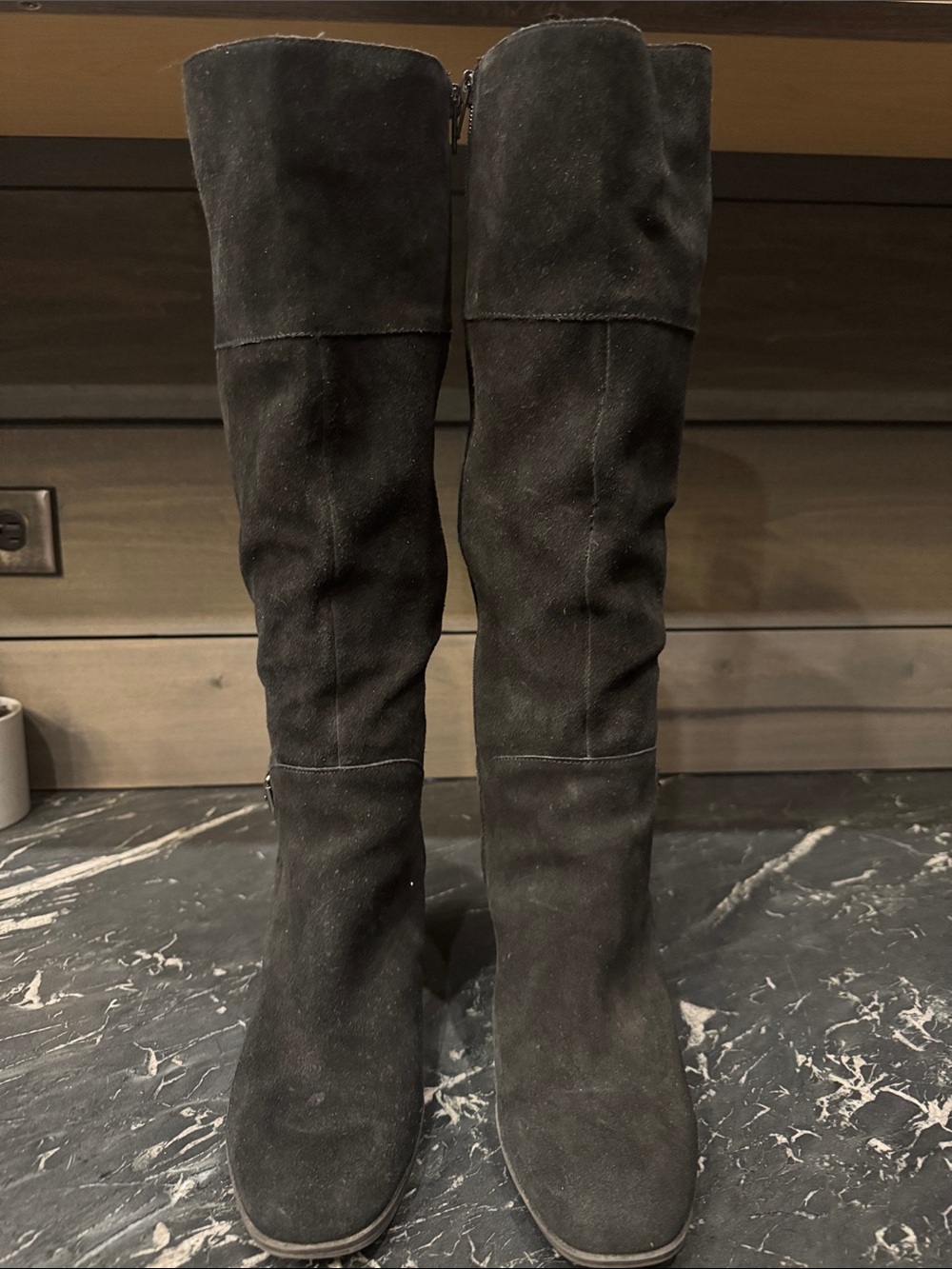 Bandolino Black Suede Over-the-Knee Boots